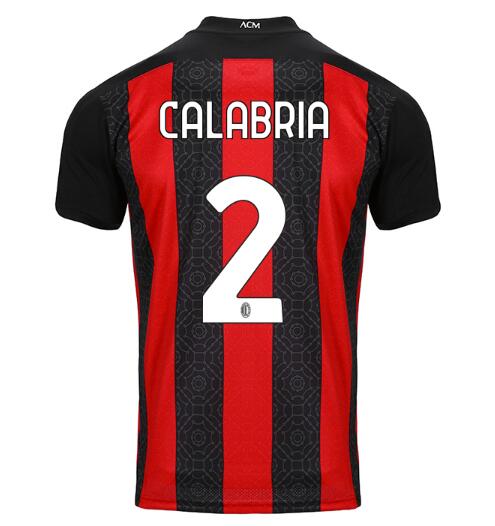 AC Milan Home Kit Soccer Jersey CALABRIA #2 2020/21